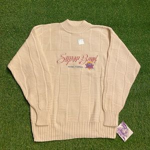 Vintage 1995 Super Bowl Antigua Sport Football Sweater